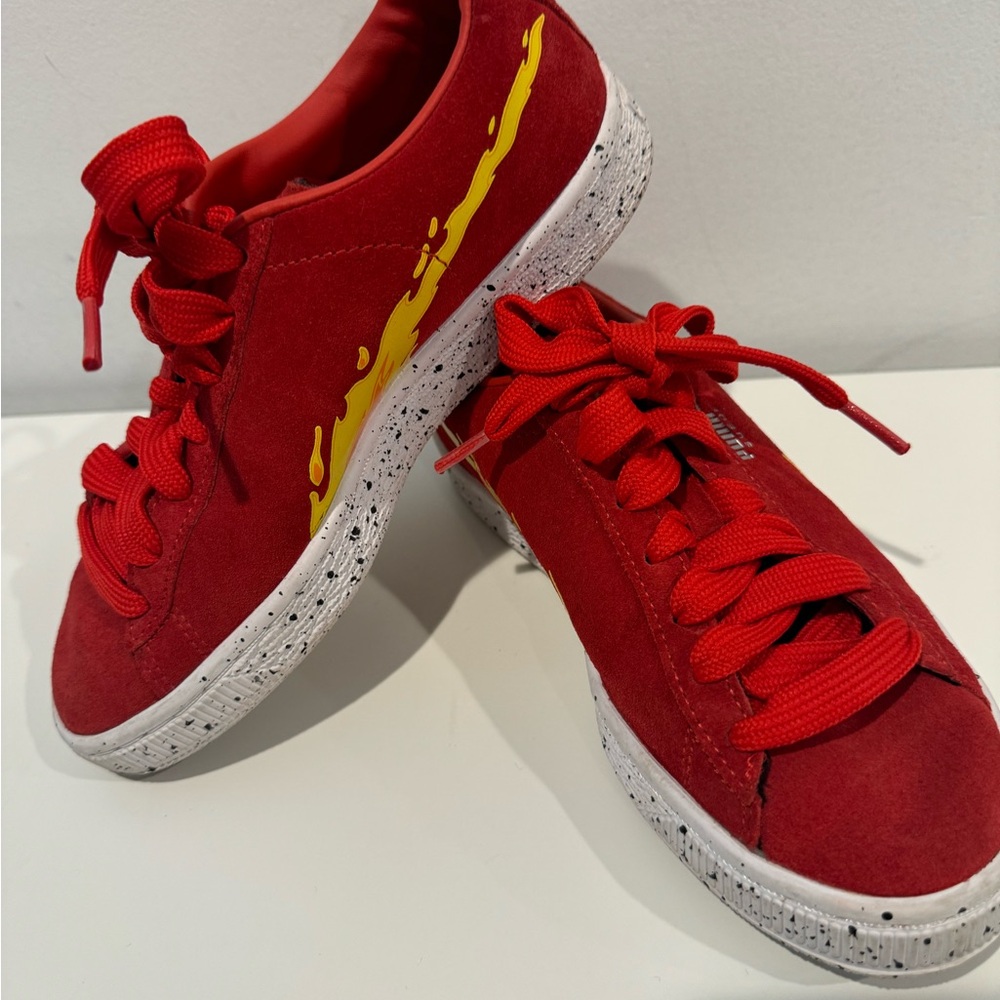 2/$20 PUMA Patrol X Suede Lace Up  Youth Boys Red Sneakers Casual Shoes - Picture 5 of 8
